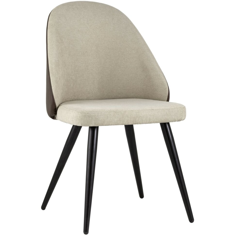 Стул Stool Group Альдо обивка экокожа коричневый рогожка серый ножки металл Стул Stool Group Альдо обивка экокожа коричневый рогожка серый ножки металл