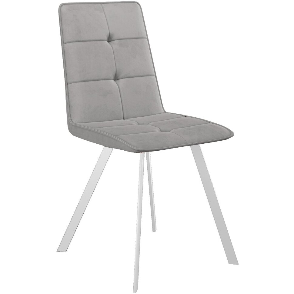Стул DikLine 280 B22 GREY, ножки белые 