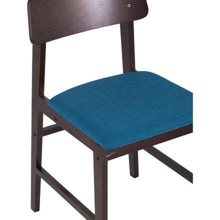 Комплект из двух стульев Stool Group ODEN мягкая тканевая синяя обивка 