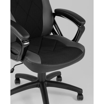 Игровое кресло Stool Group компьютерное TopChairs Skyline серое геймерское 