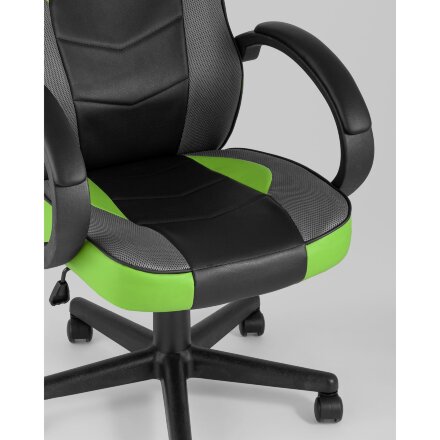 Игровое кресло Stool Group компьютерное TopChairs Sprinter зеленое геймерское 