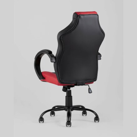 Игровое кресло Stool Group компьютерное TopChairs Racer Midi черно-красное геймерское 
