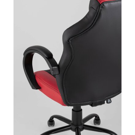 Игровое кресло Stool Group компьютерное TopChairs Racer Midi черно-красное геймерское 