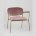 Кресло Stool Group Кэрол пыльно-розовый с подлокотниками обивка велюр золотые ножки металл 