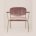 Кресло Stool Group Кэрол пыльно-розовый с подлокотниками обивка велюр золотые ножки металл 