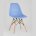 Стул Eames Eames SIMPLE DSW голубой, литой полипропилен, стальной каркас, натуральный массив бука 