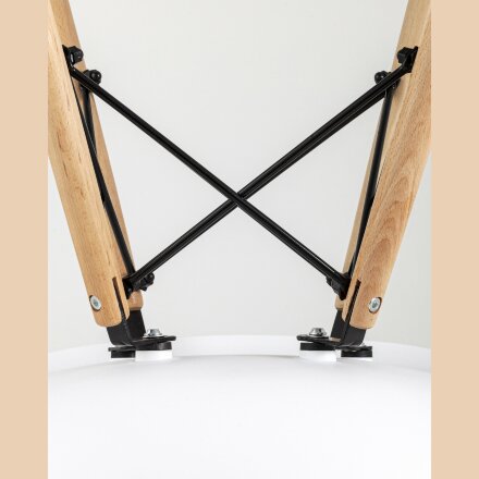 Стул Eames Eames SIMPLE DSW голубой, литой полипропилен, стальной каркас, натуральный массив бука 