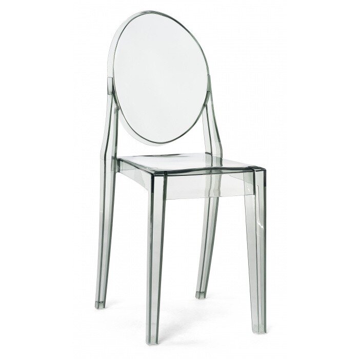 Пластиковый стул Victoria clear gray 