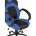 Кресло игровое TopChairs Racer Midi черно-синее 
