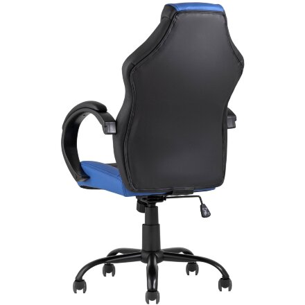 Кресло игровое TopChairs Racer Midi черно-синее 