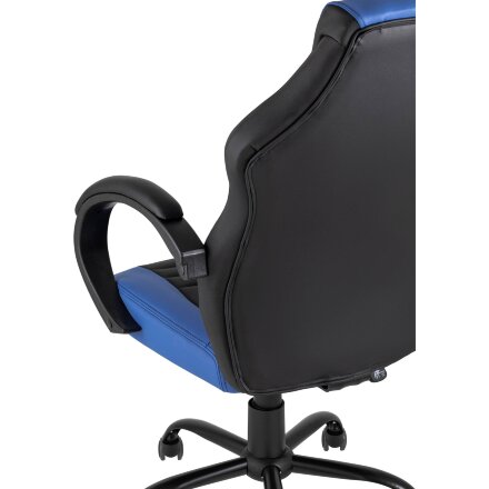 Кресло игровое TopChairs Racer Midi черно-синее 
