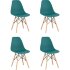 Стул Eames Style DSW темно-бирюзовый x4 (разборный каркас)