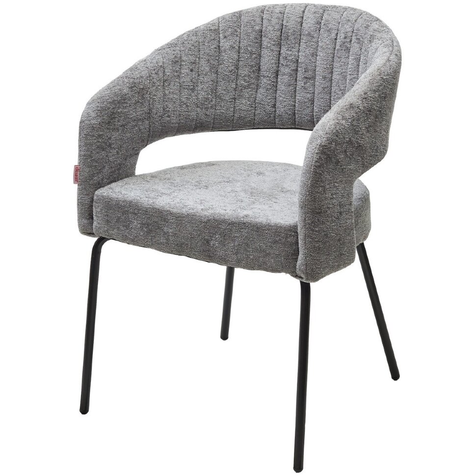 Стул SNUG 3018-17 серый, шенилл / черный каркас, ®DISAUR 